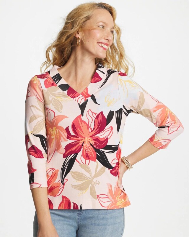 Pima Cotton 3/4 Sleeve Tee